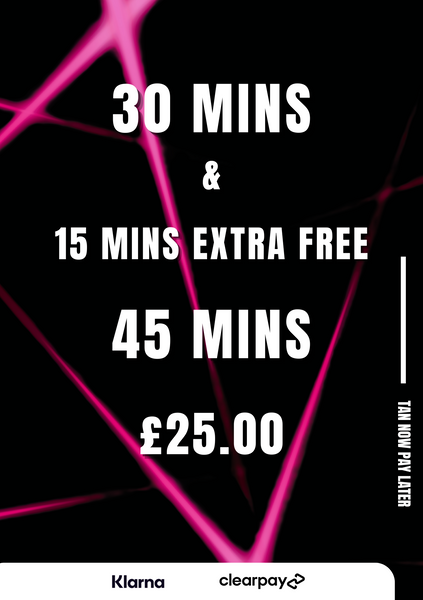 30 mins + 15 mins FREE